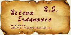 Mileva Srdanović vizit kartica